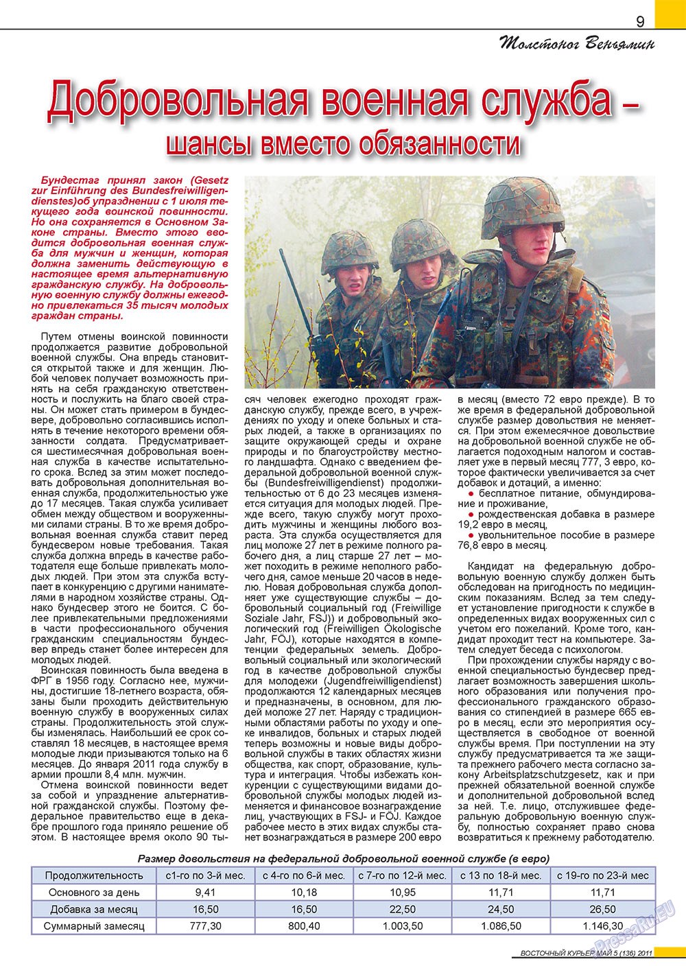 Ost-Kurier (Zeitschrift). 2011 Jahr, Ausgabe 5, Seite 9