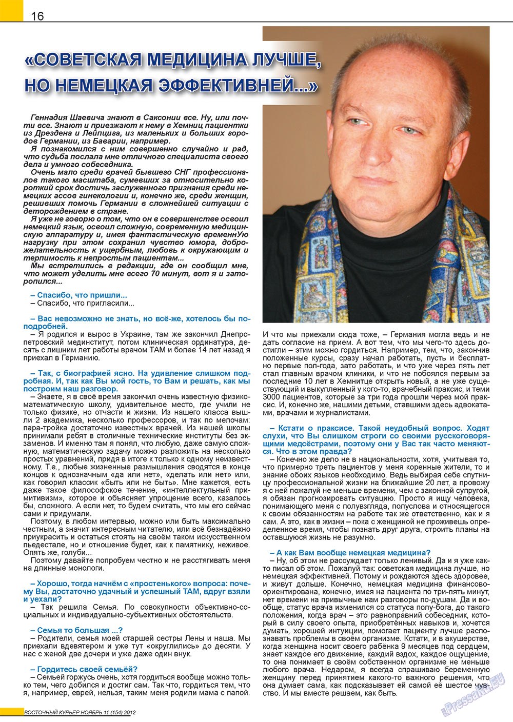 Ost-Kurier (Zeitschrift). 2012 Jahr, Ausgabe 11, Seite 16